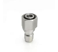 Harilla Adaptateur Tuyau Haute Pression avec, 【Inox】 Filetage Interne M22 Avec Insert 15 Vers Grand Connecteur Mâle 3/8 Anti-enchevêtrement