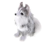 Harilla Adorables Décorations Miniatures pour Le Jardin, Représentant Un Teckel Ou Un Husky - Accessoires et Objets Décoratifs à Faire Soi-même, Huskie Assis