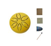 Harilla Apaint Acier 6 Notes | Finition Peinte Texturée, à Langue En Acier, Léger, pr Méditation, méditation, Éveil Musical, Débutants, Or