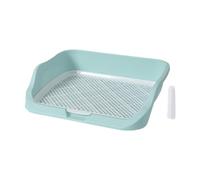 Harilla Bac à Litière pour Chien Plateau Hygiène Grillagé Séparateur Détachable Barrière Anti-éclaboussure Guide Urination Naturelle Nettoyage Rapide Entretie, Bleu Clair