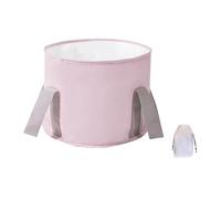 Harilla Baignoire Pieds Pliable Bassin Bain Pieds Seau Isolation Compact Lavage Facile Transport Matériau Oxford Aluminium Adapté Maison Dortoir C, Rose, S
