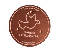 Harilla Bain d'oiseaux en cuivre avec Disque et Support à 3 Points, Facile à Utiliser, Stable et Moins fréquent, Universel, Toutes Saisons, Oiseau Volant