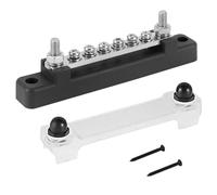 Harilla Barre en cuivre 150A, 6 Barres, Bloc de Distribution d'énergie, bornier électrique pour Automobile, Noir