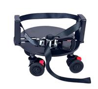 Harilla Base pour Chariot de Golf Polyvalente avec Roues Doubles Orientables Attaches Solides et Freins à Roue Antidérapants en Adaptée à Déplacement du Sac, Array, Noir