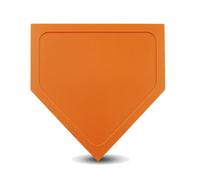 Harilla Baseball Home Plate Plaque Maison Pentagonale Base de Frappe Cible pour Batting Marqueur de Terrain en Caoutchouc Dur avec Relief Moulé et Bonne, Orange