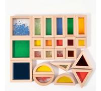Harilla Bloc Éducatif Enfant en Bois Naturel, Style to 3