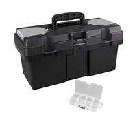 Harilla Boîte à outils portable, conteneur de rangement rigide de pour outils d'entretien et de réparation, instruments de test pour la maison et, 36 X 17 X 17.5 Cm