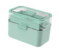 Harilla Boîte à Pharmacie Portable avec poignée, conteneur de Rangement Vide pour Accessoires de Couture, pour la Maison, la Commode, Le Bureau, Les, Vert