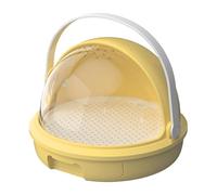 Harilla Boîte d'élevage pour vers à Soie, Cage d'élevage pour Petits Animaux, Cage de Transport Portable et Facile à Nettoyer, avec Trous, Jaune