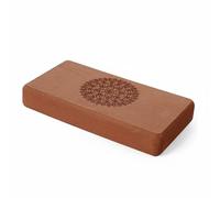 Harilla Brique de Bloc Pilates Accessoire Étirement Appui Alignement Stabilité Antidérapant Mousse Eva Ferme Soutien Confort Gravure Mandala Adaptée au, Café