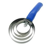Harilla Brosse à Chevaux Peigne Métal Outil de Brossage Double Face Manche PP Antidérapant Multifonction pour Nettoyage Poils et Boue Adapté Chevaux Bovins, Bleu