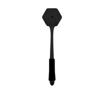 Harilla Brosse de douche en silicone à long manche, double face, éponge de bain nettoyante, brosse de bain compacte avec poils en silicone, Noir