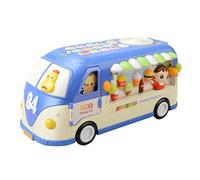 Harilla Bus Scolaire Intellectuel Bébé Jouet Bébé Bus Musical Jouets Drôle Semblant Jouer Dessin Animé Occupé Apprentissage Nourriture Jouet pour Cadeau D'ann, Bleu