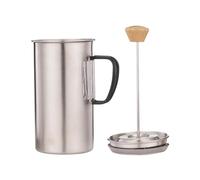 Harilla Cafetière à Pression en métal avec poignée Pliable, 1l, avec Filtre, Bouilloire à café, cafetière pour Le Bureau et la Maison