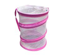 Harilla Cage D'Observation de Papillons Maison Terrarium Filet Réutilisable Incubateur D'Élevage Pliable en Maille Métal avec Poignée pour Enfants et Adultes, Rose