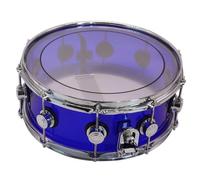 Harilla Caisse Claire Acrylique Tambour Percussion Batterie Instrument Musique Projection Sonore Claire Fût Acrylique Cerclage, Bleu, Tambour En Acrylique Bleu 14 5.5