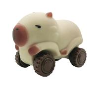 Harilla Capybara tirer jouet fête faveur ornement innovant créatif chariot à roues Capybara tirer chariot pour les filles enfants de la maternelle, Beige