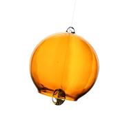 Harilla Carillon éolien Japonais en Verre, décoration pour Les fêtes, Cadeau, Accessoire, Ouverture de 4 cm, Polyvalent, diamètre de 7 cm, Son élégant, Ambre