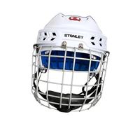 Harilla Casque de Hockey réglable pour Homme et Femme, Casque de Sport Professionnel Blanc, Masque de Patinage sur Glace pour entraînement de Match, S