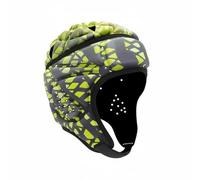 Harilla Casque de Protection pour Enfant avec Rembourrage EVA Casque d'Impact Sportif Casque de Rugby en Polyester et Mousse Haute Densité Structure Souple et, Dégradé Jaune, Protection Tête Enfant
