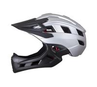 Harilla Casque de Protection pour Enfants, Casque de Vélo Tout-Terrain, Casque Intégral pour BMX, équipement de Sécurité, Argent Noir