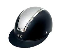 Harilla Casque d'équitation Professionnel Antichoc, Chapeau Chevalier Multifonctionnel, équipement d'équitation, Noir Mat Argent