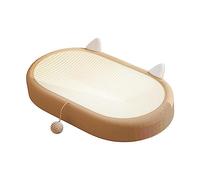 Harilla Cat Scratching Board Ovale Plateau à Gratter Sisal Lit Carton Boule Jouet Support Facile à Nettoyer Convient pour Formation Chat Intérieur Mai, Styled