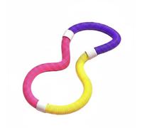 Harilla Cercle de Fitness Hoop Anneau d'exercice Résistance Ceinture Taille Cercle Pliable Structure PVC et Ressort Souple Confortable pour Débutants en, Rose, Violet, Jaune, 1 Kg