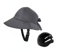 Harilla Chapeau Bob Casque Bump Casquette à Large Visière Protection Solaire Coque Interne Eva Légère Coton Souple avec Conforme Ce En812, Dark Gray with Shell