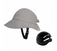 Harilla Chapeau Bob Casque Bump Casquette à Large Visière Protection Solaire Coque Interne Eva Légère Coton Souple avec Conforme Ce En812, Light Gray with Shell