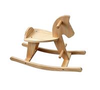 Harilla Cheval à Bascule Enfant Siège Balançoire Jouet Bois Monture Bascule Fabrication Soignée Grain du Bois Visible Douceur du Mouvement Adapté à Chambre