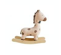 Harilla Cheval à Bascule Giraffe Jouet à Bercer Balançoire Enfant Monture à Bascule Esthétique Nordique et Nœud Mignon Stabilité Antichute à 30 Degrés Adapté au Jeu Actif Dès 12 Mois Chambre Cadeau