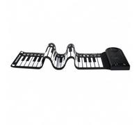 Harilla Clavier Haut- Intégré | Compact, Piano Pliable, Multifonction, Clavier Électronique du Débutant, pr Exploration Pianistique Précoce, Noir, Sans Connecteur