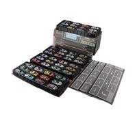 Harilla Coffret de rangement pour 48 mini véhicules à friction avec boîte de rangement, Bleu