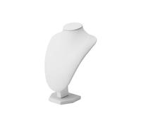 Harilla Collier chaîne Bijoux Buste Support Porte-Bijoux Organisation de Magasin, Collier présentoir Support Organisateur de Bijoux, Polyuréthane Blanc 21x15cm