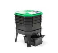 Harilla Composteur à vers Empilable Plateau Composteur Composteur Ver Bac Compostage en Polypropylène avec Pieds Élevés et Louche Pratique Adapté aux Cuisines Balcons Patios Jardins
