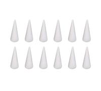 Harilla Cônes artisanaux en Mousse et en polystyrène, 12 pièces, décorations d'arbre de noël pour Les Vacances, Centre de Table, Peinture, 20 cm