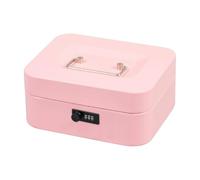Harilla Conteneur Stockage Sécurisé en Métal Serrure Frontale Finition pour Vos Valeur Organisés Tels Que Pièces Monnaie Souvenirs Adapté aux Tirosirs aux, Rose, M, Code Lock