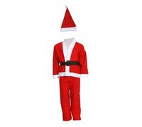 Harilla Costume de père noël pour enfants, ensemble de Costumes de noël pour enfants, vêtements fantaisie avec chapeau pour fête, spectacle sur scène, jeu de, Garçon de 7 à 9 an