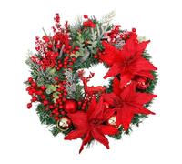 Harilla Couronne de Noël réutilisable, Boule dorée de 40 cm (15,75 Pouces), décoration pour fenêtre, cheminée, Porche ou