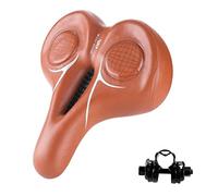 Harilla Coussin de siège de vélo de Montagne antidérapant Doux élargir épaissir Antichoc Universel Respirant Selle de vélo pour siège de vélo vélo de Route, Brun