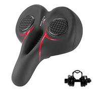 Harilla Coussin de siège de vélo de Montagne antidérapant Doux élargir épaissir Antichoc Universel Respirant Selle de vélo pour siège de vélo vélo de Route, Noir Rouge