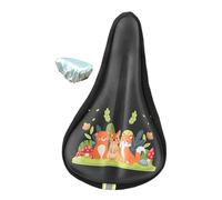 Harilla Coussin de siège de vélo pour Enfants, Housse de Cyclisme pour Enfants, Protection Sportive, Coussin de vélo Confortable, Petit Tapis de Selle de vélo, M Animaux