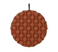 Harilla Coussin de siège Gonflable, Tapis de siège, Coussin de Chaise de Bureau Pliable, Rond pour d'avion, pelouse, Stade, extérieur, Rouge-Marron