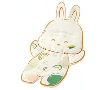 Harilla Coussin Poussette Universel pour Enfant avec Tissu Velours Cristal Rembourré Coussinet pour Siège Voiture Protection Hygiénique pour Centre d'Éveil, Lapin