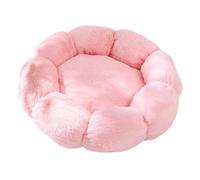 Harilla Coussin Rond Animaux Tapis Épais Autochauffant Matelas Douillet en Peluche et Coton Conçu pour Intérieur Familial Cadeau pour Propriétaire d'animaux, Rose 60cm