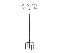 Harilla Crochet de Berger Double en métal pour Plantes, Support Pratique pour mangeoire à Oiseaux, Crochet de Jardin pour nids d'oiseaux, Lanterne, Hauteur 2m