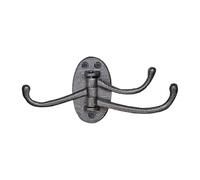 Harilla Crochet mural décoratif en fonte, porte-clés, décoration de clôture, porte-manteau décoratif vintage, crochet mural pour placards et sacs à dos, 21.5 Cm X 9.2 Cm