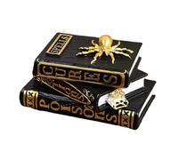 Harilla Décoration de grimoire d'halloween, Ornement Artisanal, Petite Statue de Livre d'araignée, décoration de Table pour cheminée, étagère,