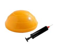Harilla Demi-ballon d'Équilibre avec Structure Épaisse en PVC Accessoire de Fitness Gonflable avec Pompe Incluse Base Stable Antidérapante pour Exercices, Jaune